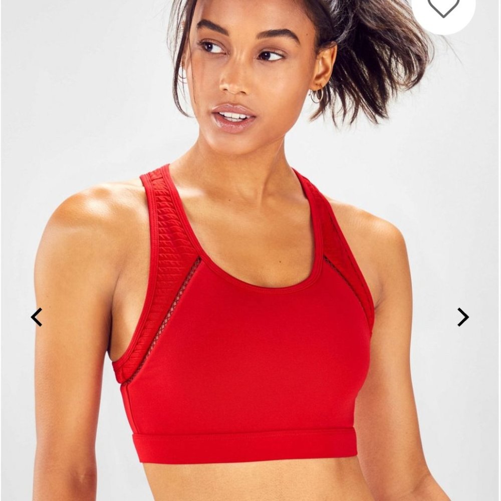 Fabletics Katelyn Medium Impact Sports Bra II XS in Persimmon